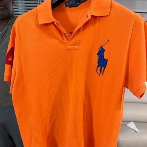 MENS Orange R.L. Polo with Blue detailing